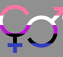 Genderfluid symbol courtesy of redbubble.